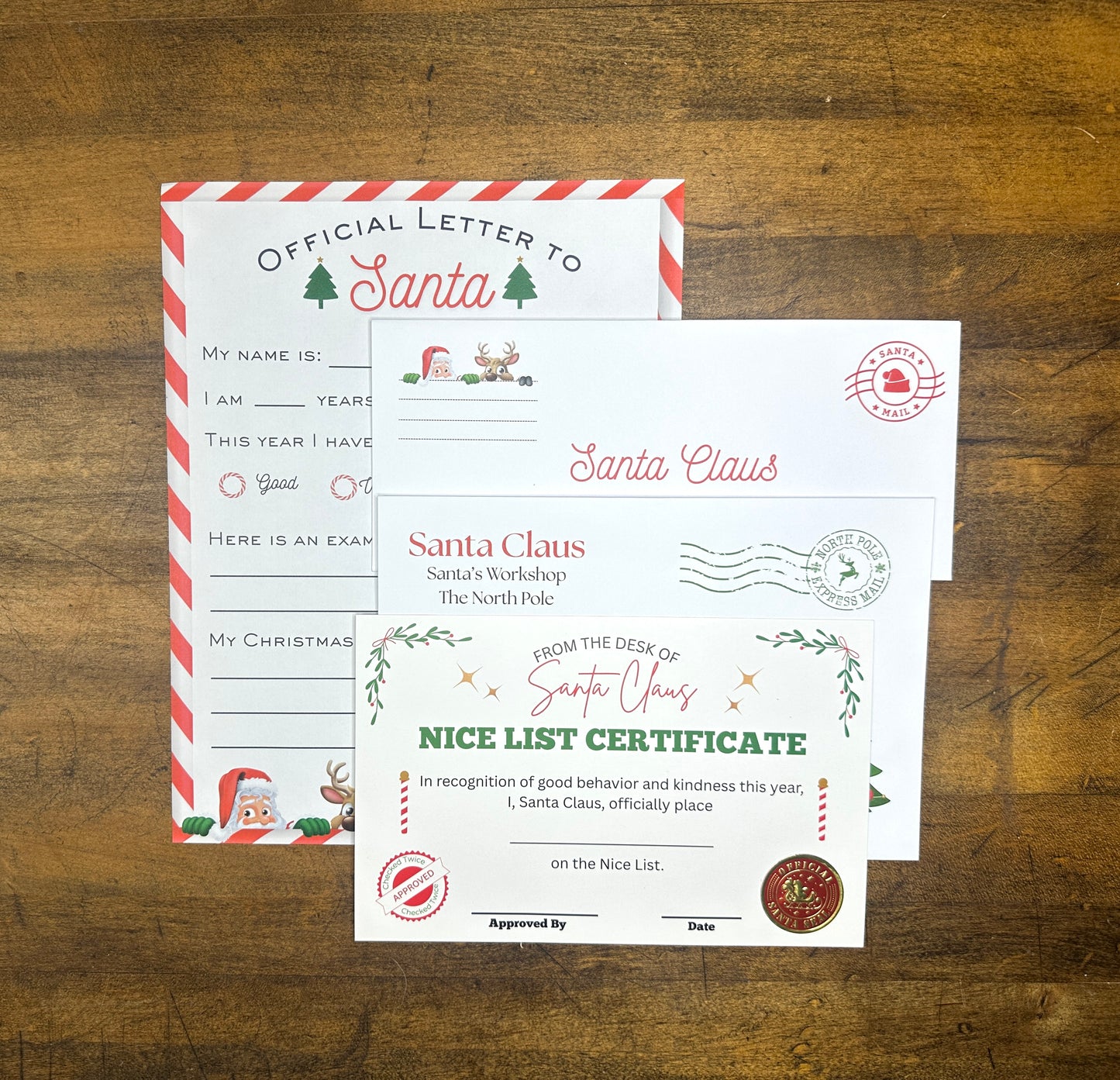 Letter to Santa & Nice List Certificate
