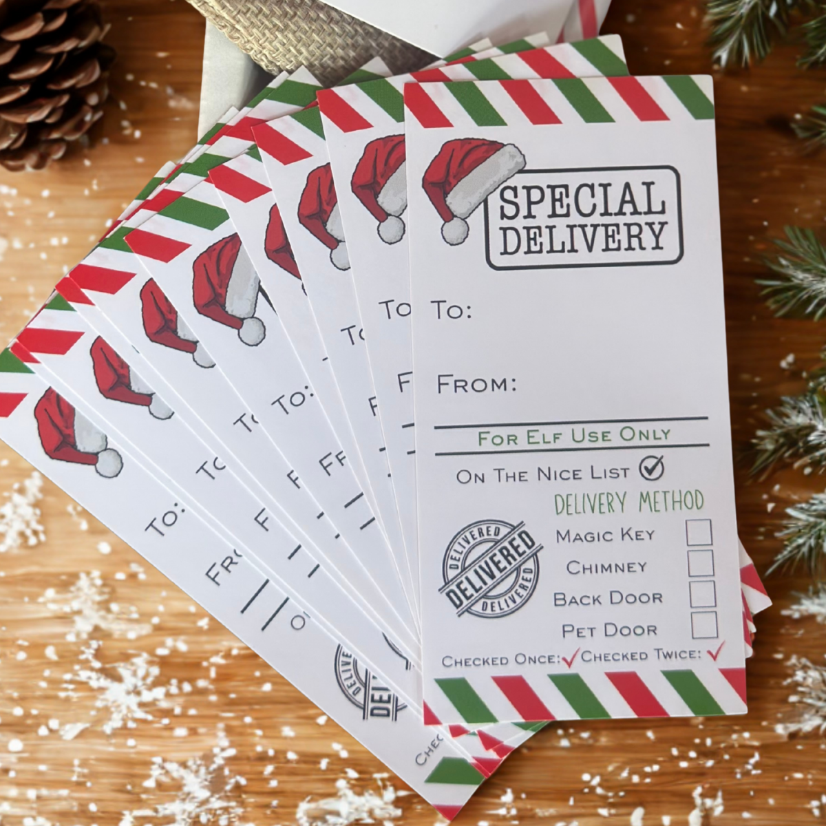 Santa's Present Stickers (Set of 10)